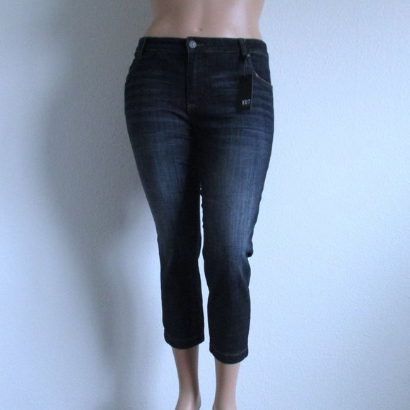 KUT from the KLOTH Jeans Lauren Crop Straight Leg Plus Size 18 Petite NWT - Picture 6 of 7